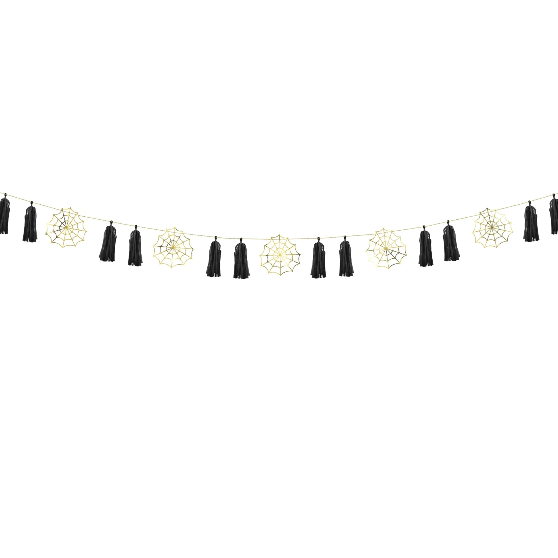 Gold Spiderweb Tassel Garland 5.7ft