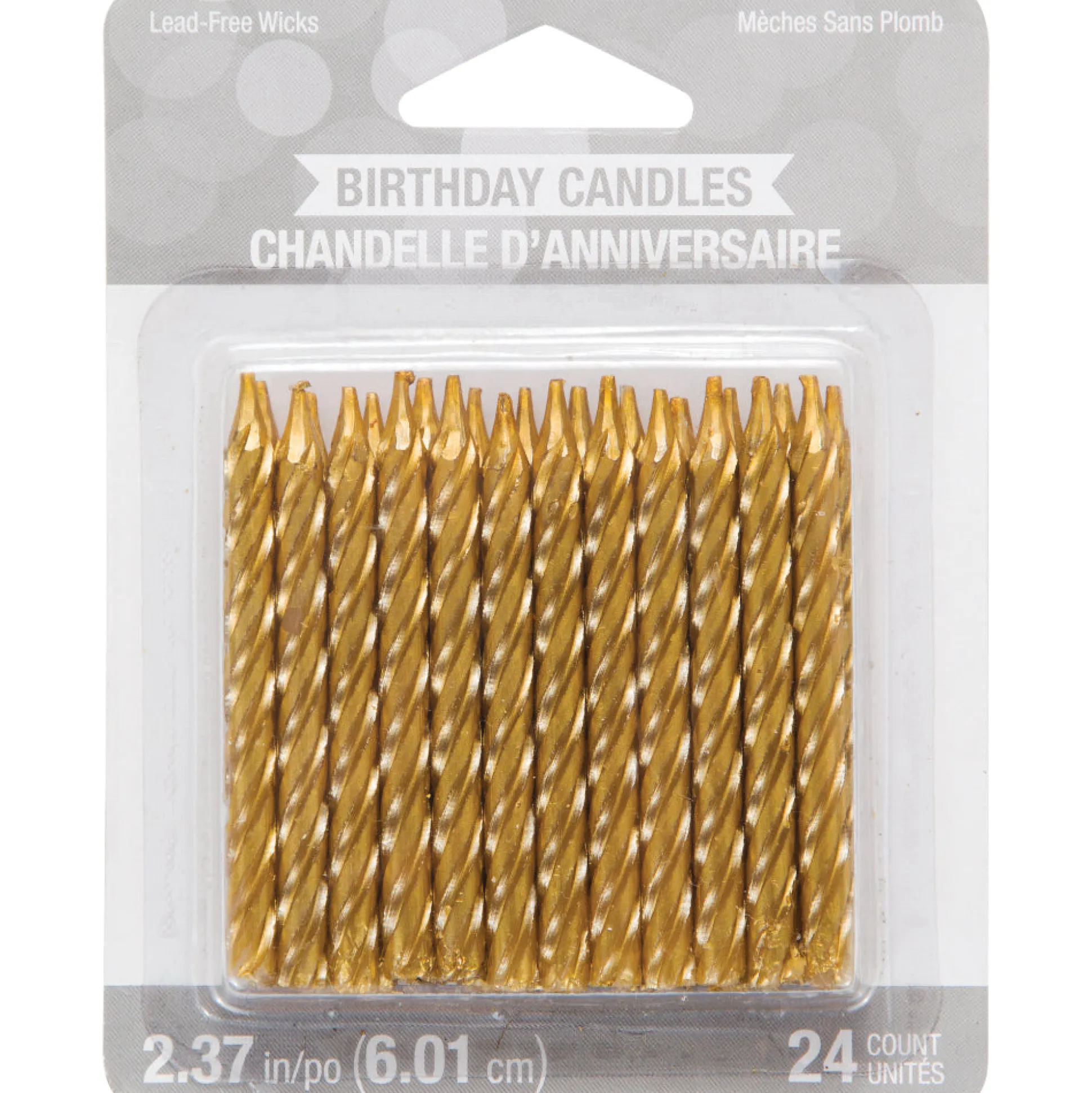 Gold Spiral Birthday Candles