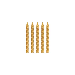 Gold Spiral Birthday Candles