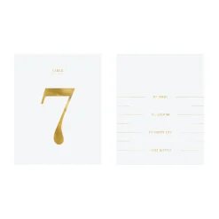 Gold Table Numbers for Wine Bottles (1-15) 30ct