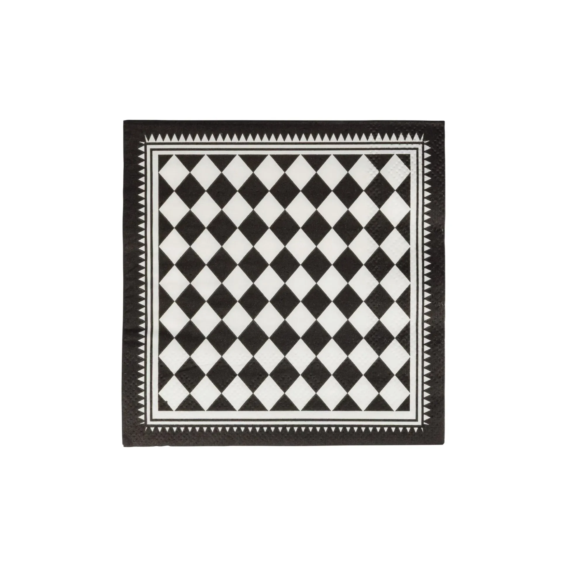 Gothic Black Checkered Dessert Napkins 24ct