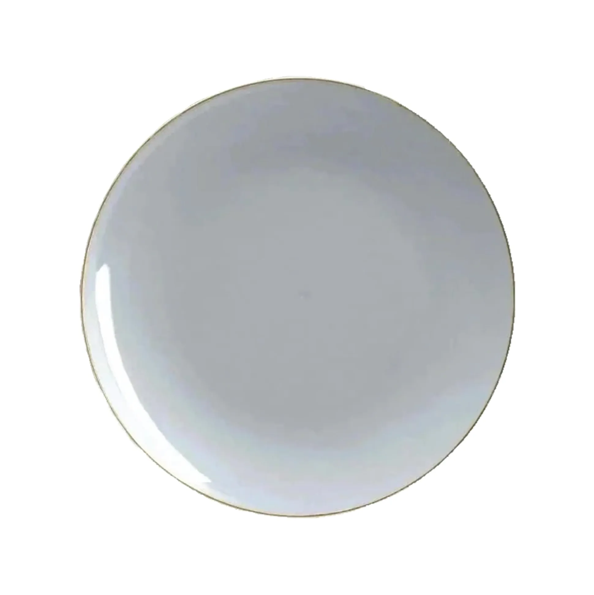 Gray With Gold Rim Plastic Dessert Plates 10ct