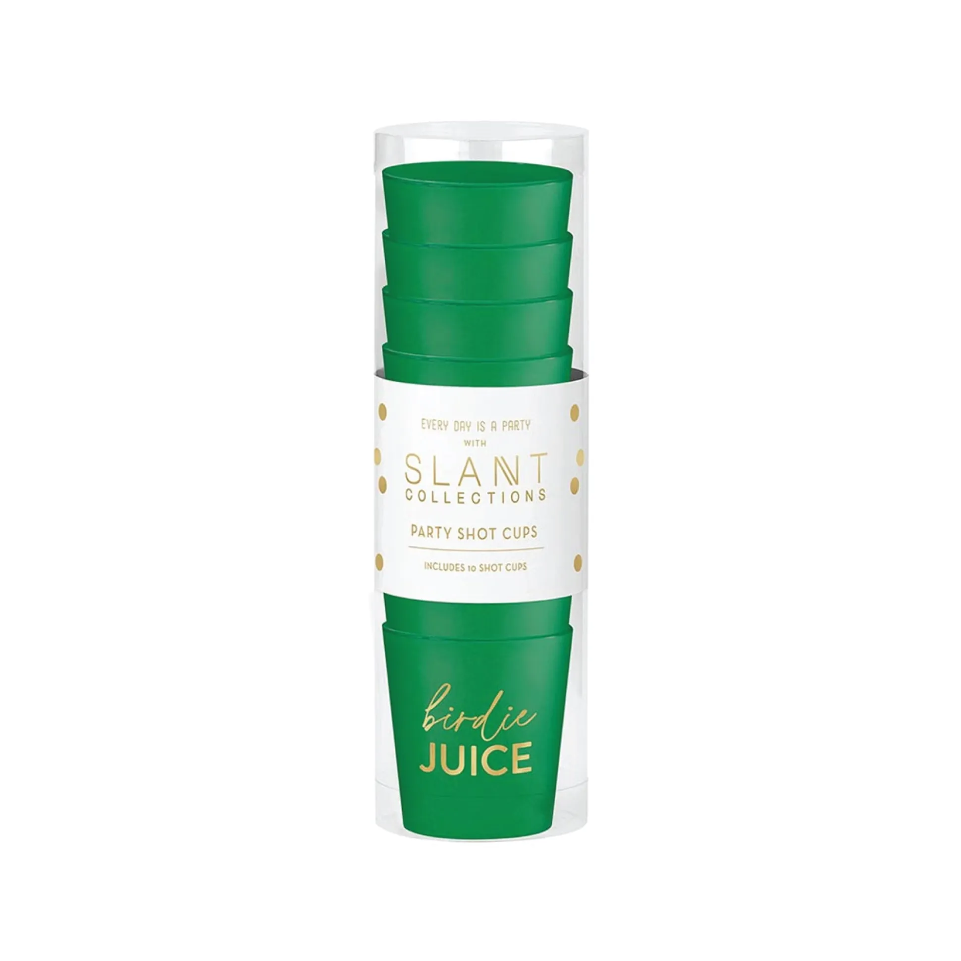 Green Birdie Juice Plastic Shot Cups 10ct