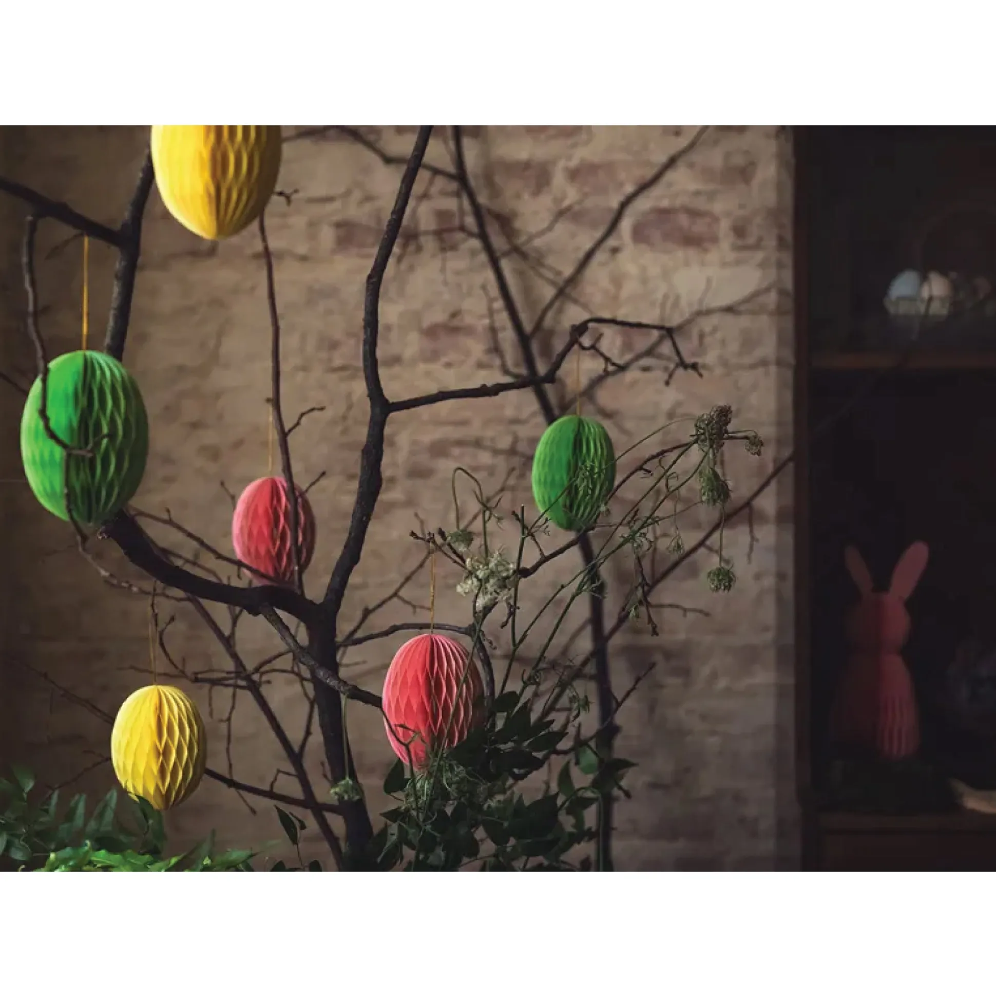 Green Egg Honeycomb Decoration 4.75in