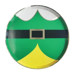 Green Elf Dessert Plates 8ct