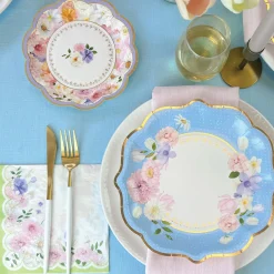 Green Floral Tea Party Lunch Napkins 30ct