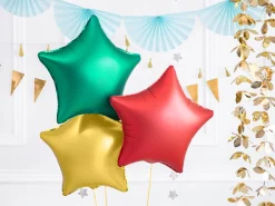 Green Star Foil Balloon 19in