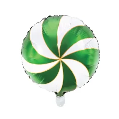 Green Swirly Lollipop Foil Balloon 14in