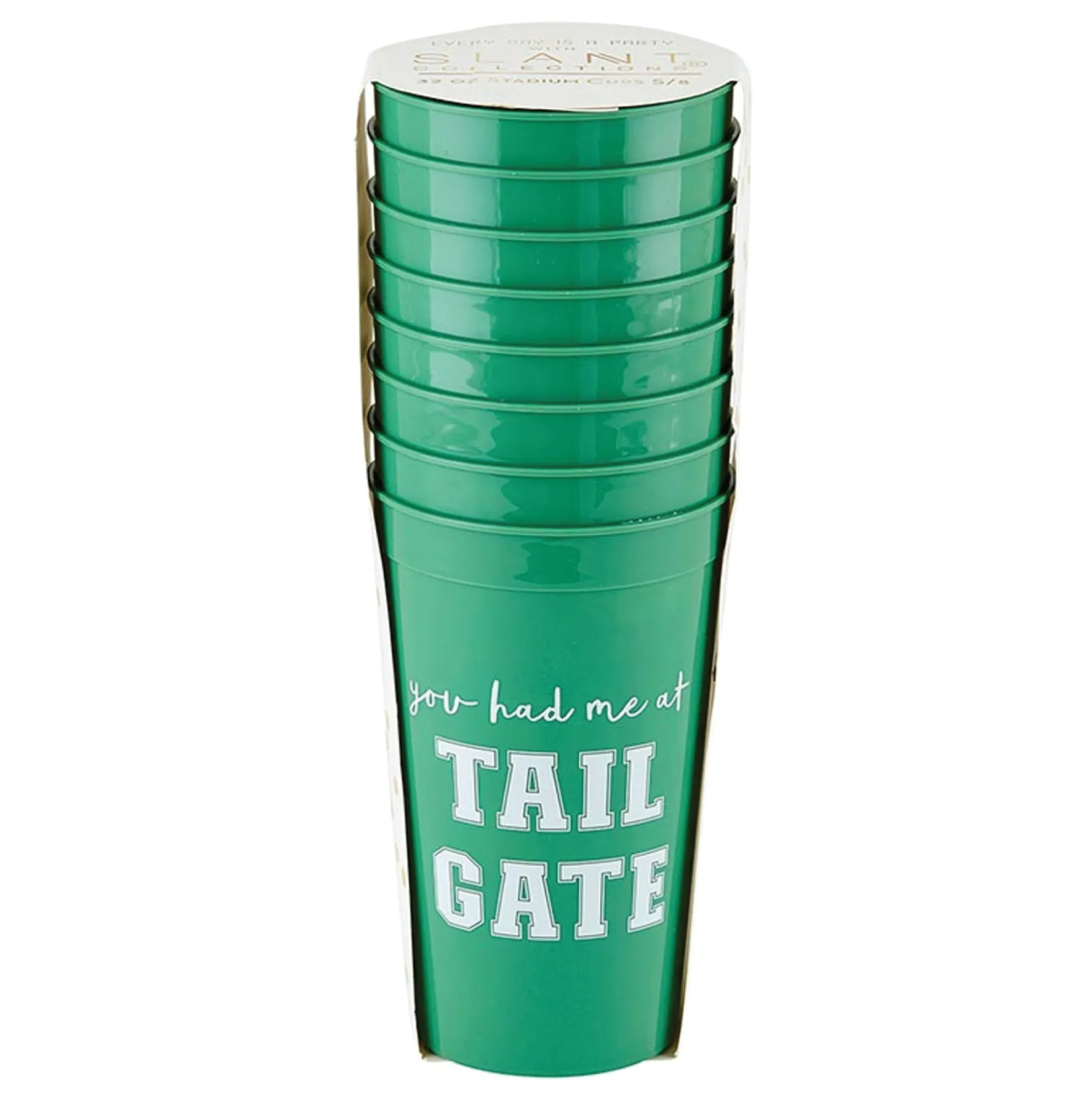 Green You Had Me at Tailgate Plastic Cups 8ct