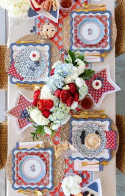 Hamptons Red Floral Dessert Napkins 24ct