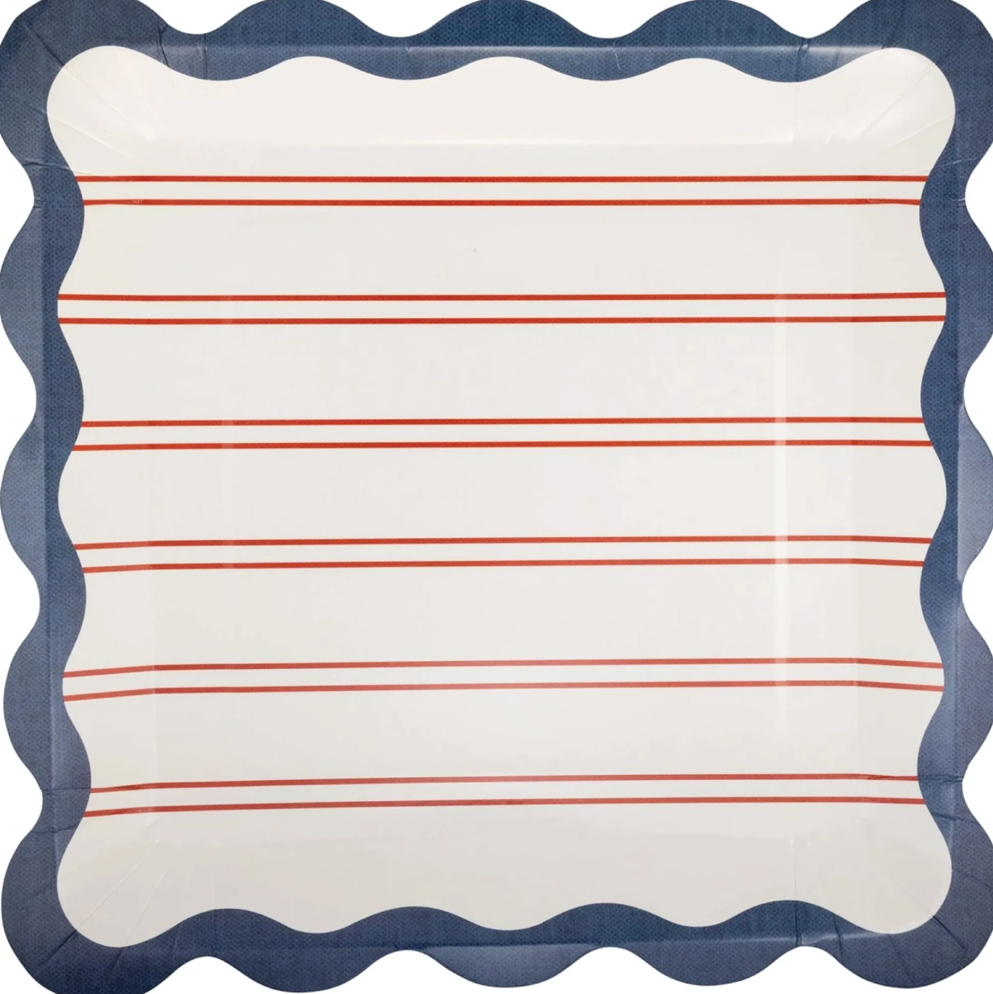 Hamptons Red Striped Dinner Plates 8ct