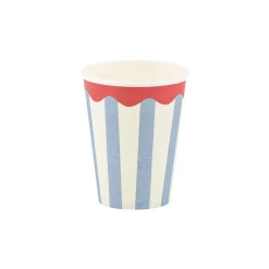 Hamptons Stripes & Scalloped Paper Cups 8ct