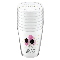 Happy Birthday Frosted Plastic Cups 8ct