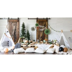 Happy Camper Paper Fan Decorations 10pc