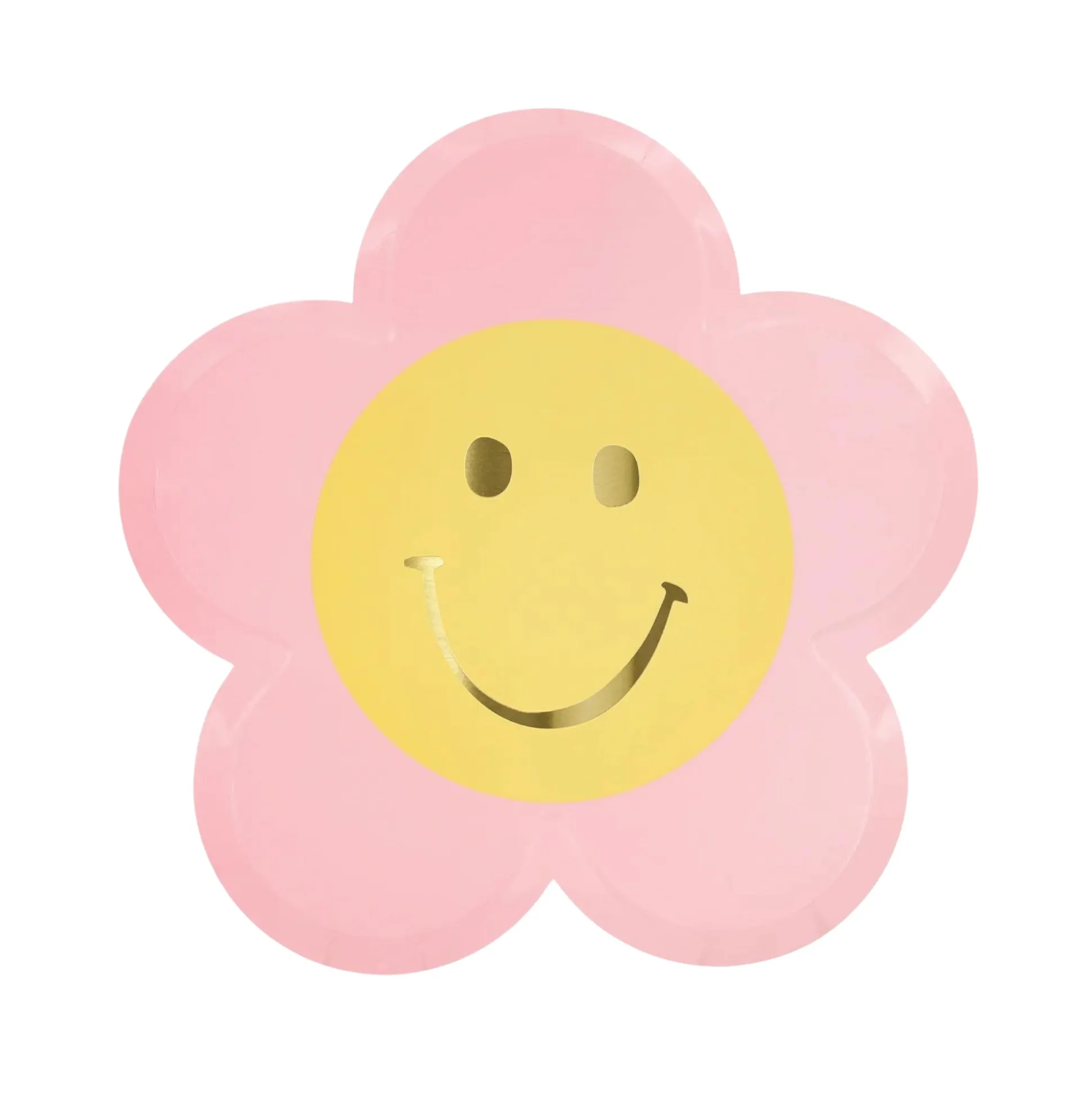 Happy Face Flower Dessert Plates 8ct