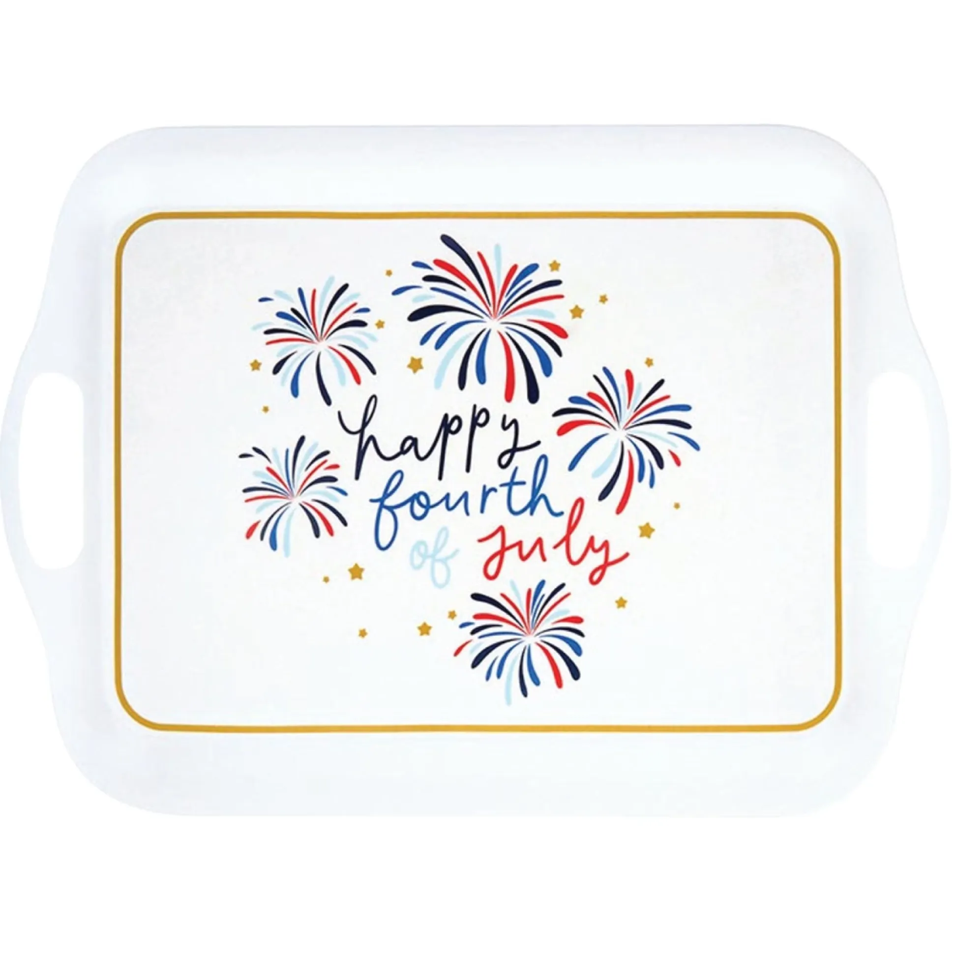 Happy Fourth of July Bamboo Serving Tray
