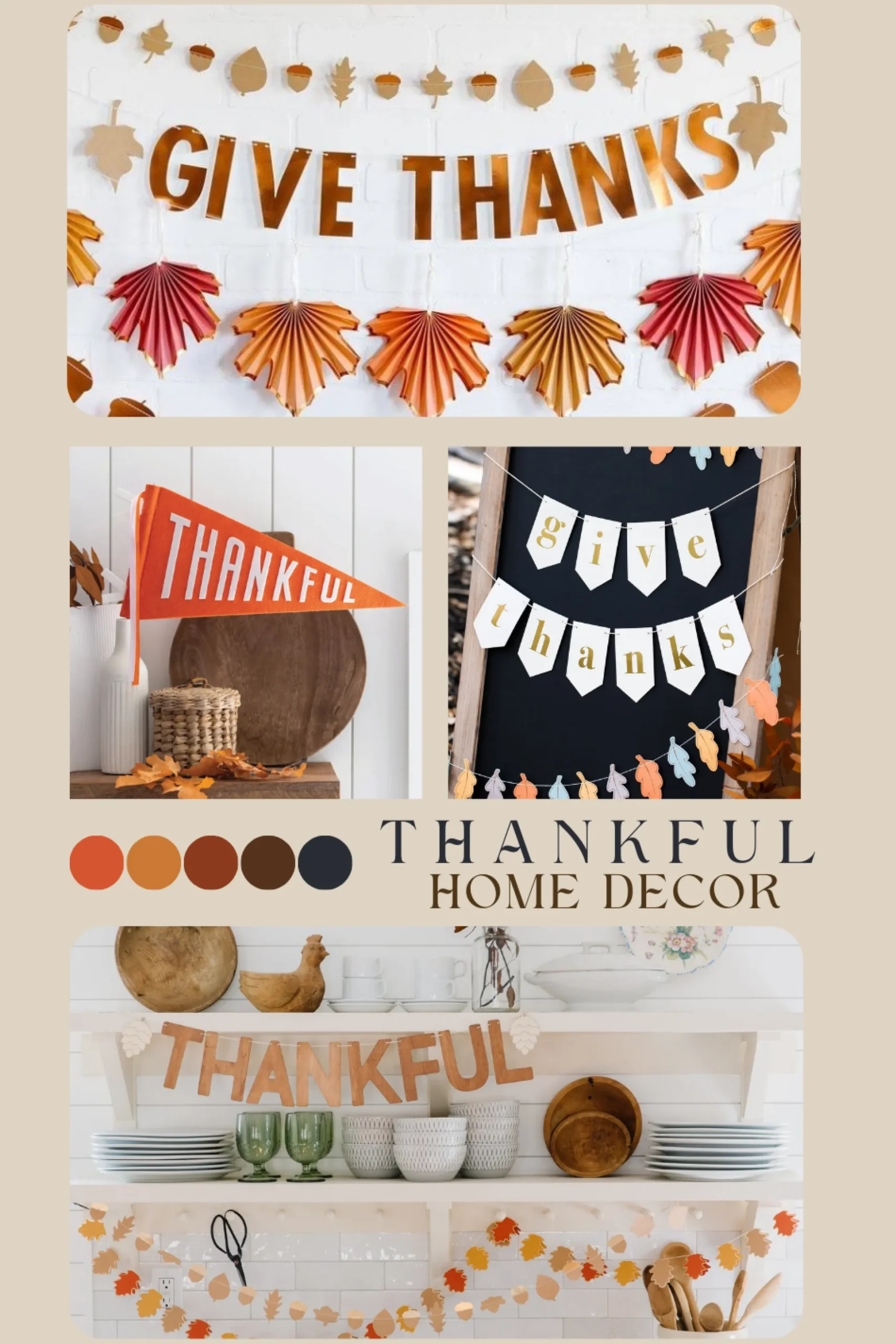Harvest Wood Thankful Banner 9ft