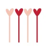 Hearts Acrylic Stir Sticks 4ct