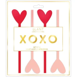 Hearts Acrylic Stir Sticks 4ct