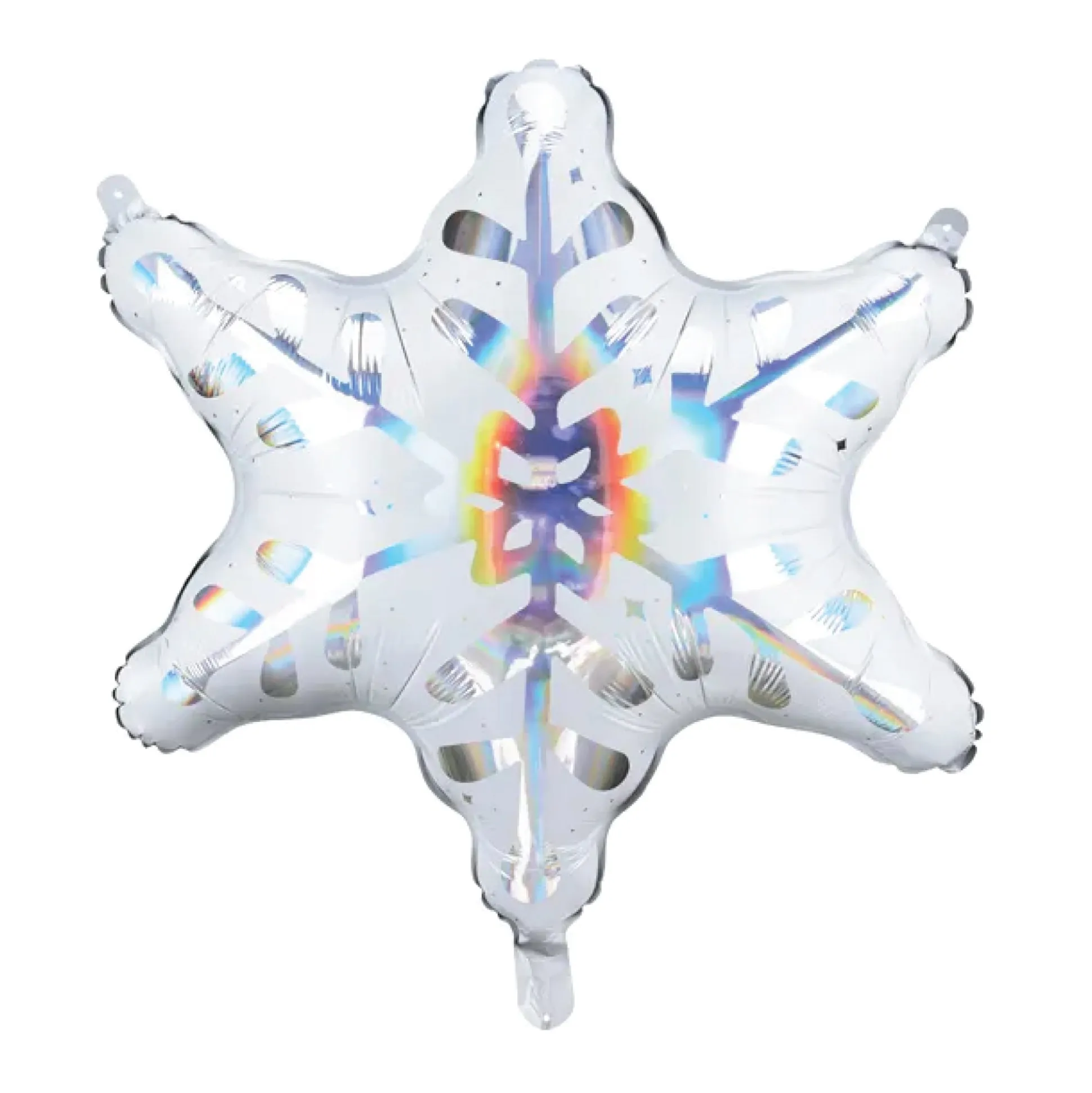 Holographic Snowflake Balloon 22in