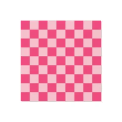 Hot Pink Checkered Lunch Napkins 20ct
