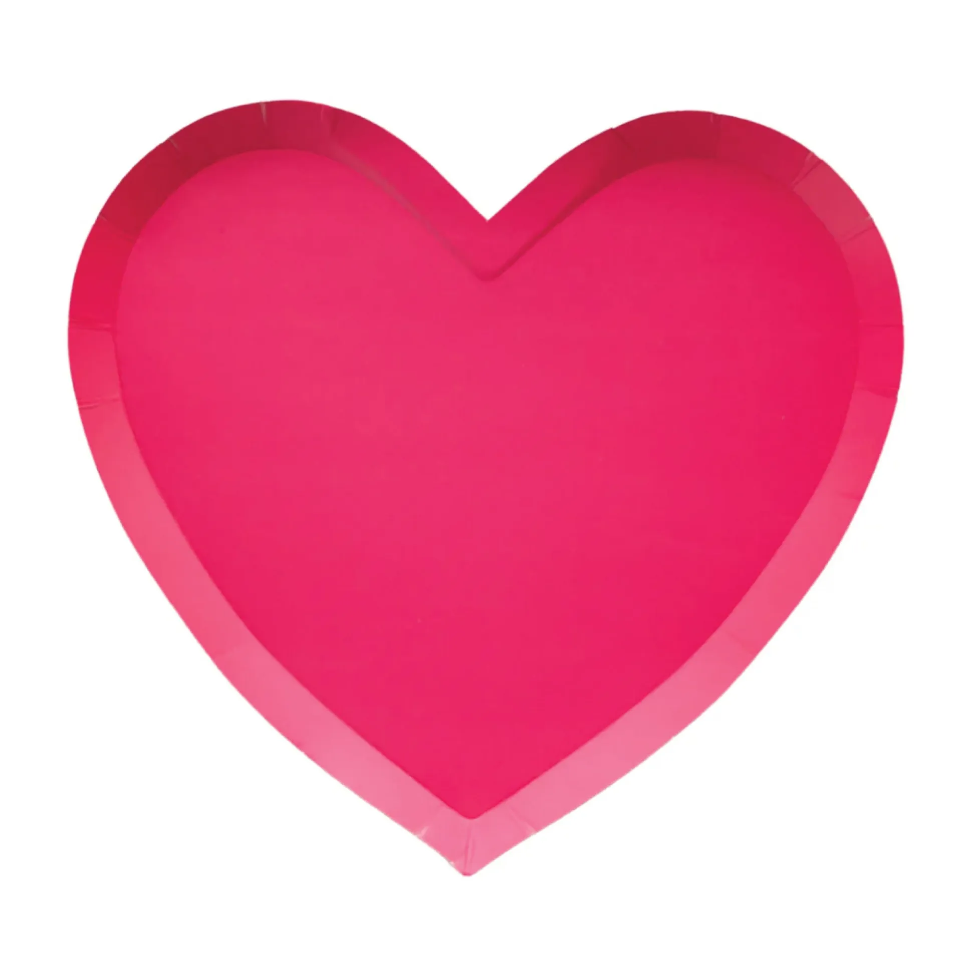 Hot Pink Heart Dessert Plates 8ct