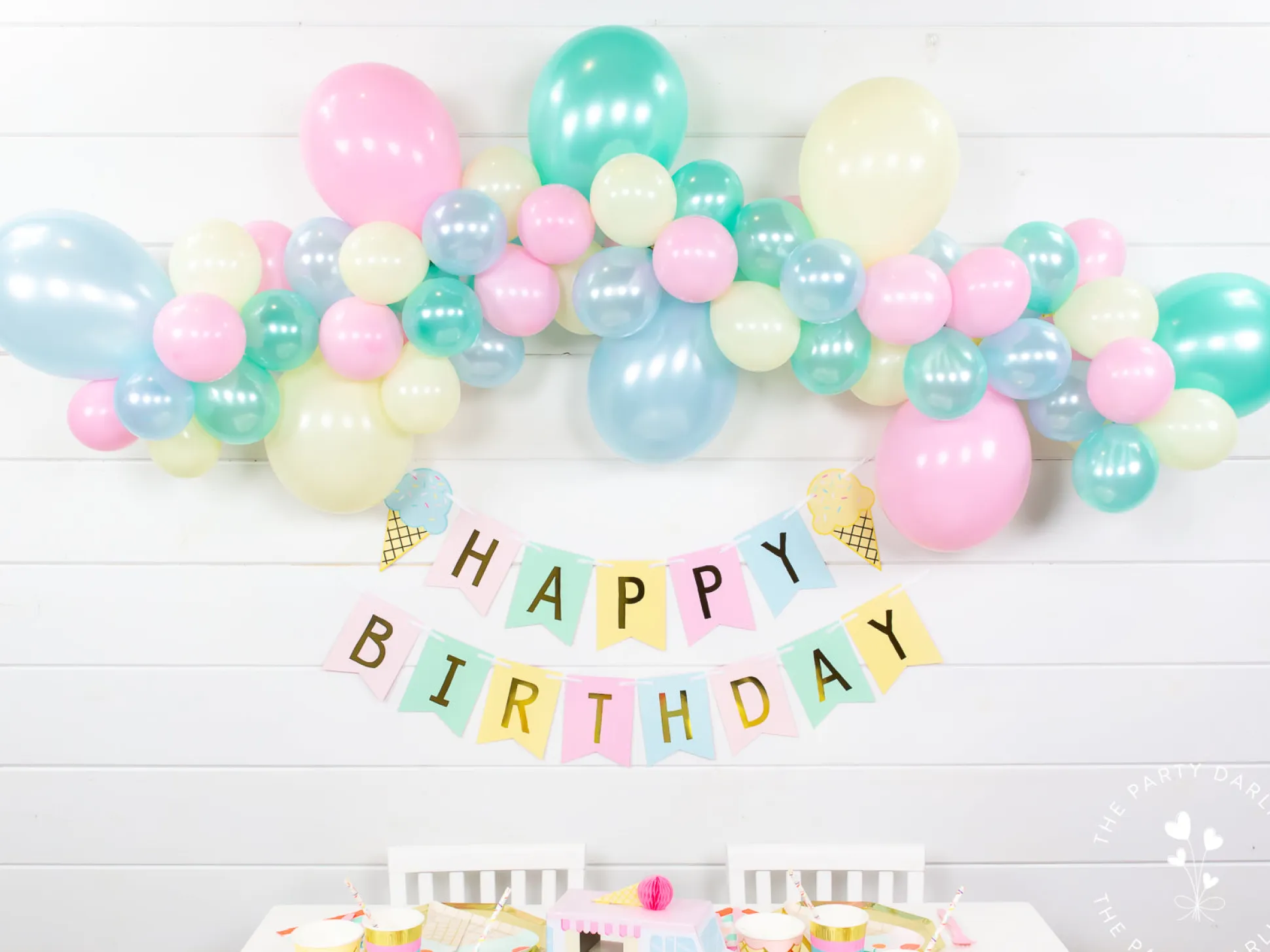 Ice Cream Balloon Garland Kit - 6ft.