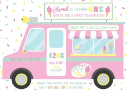Ice Cream Birthday Party Invitation