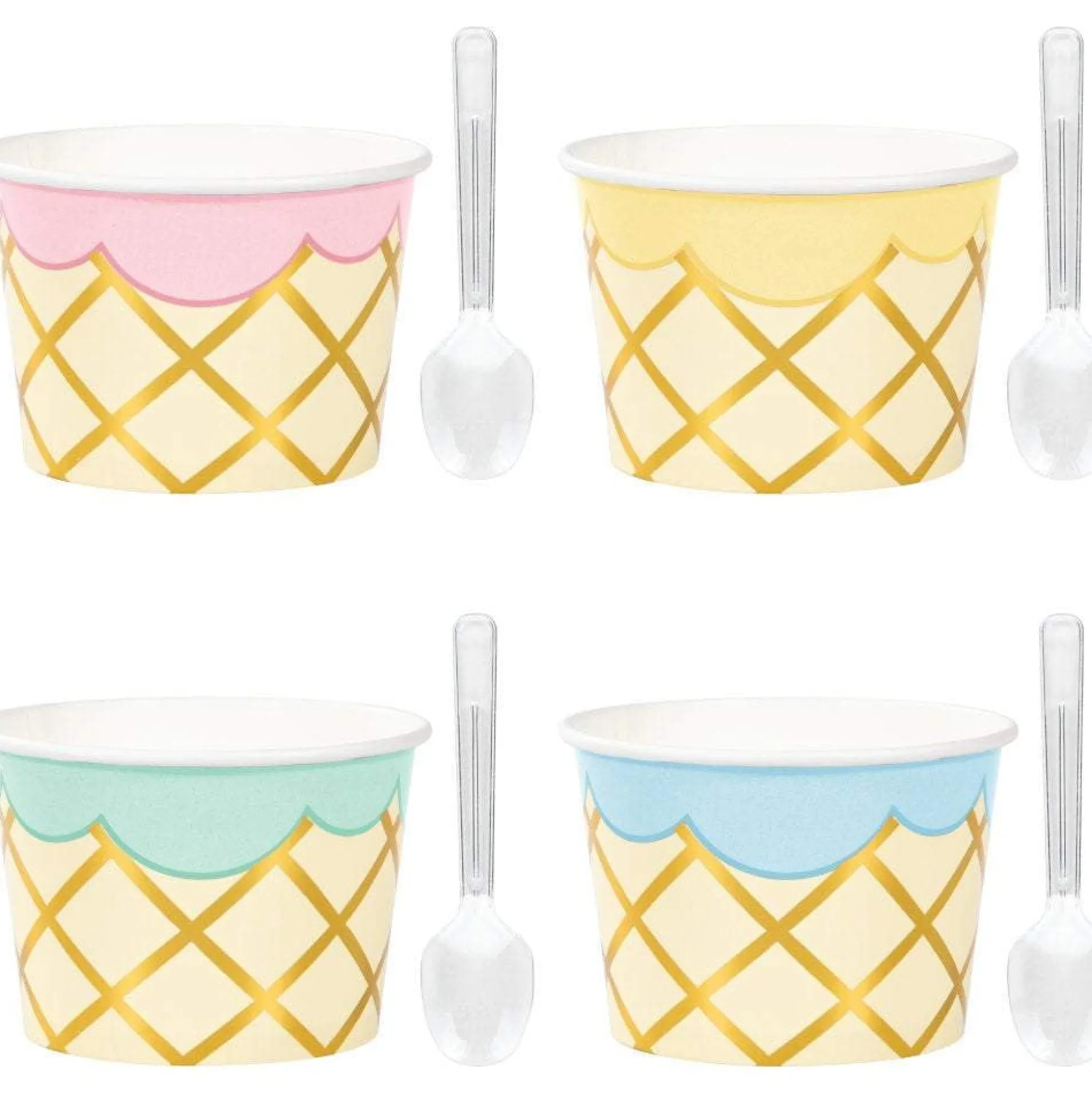 Ice Cream Cups with Spoons 8ct