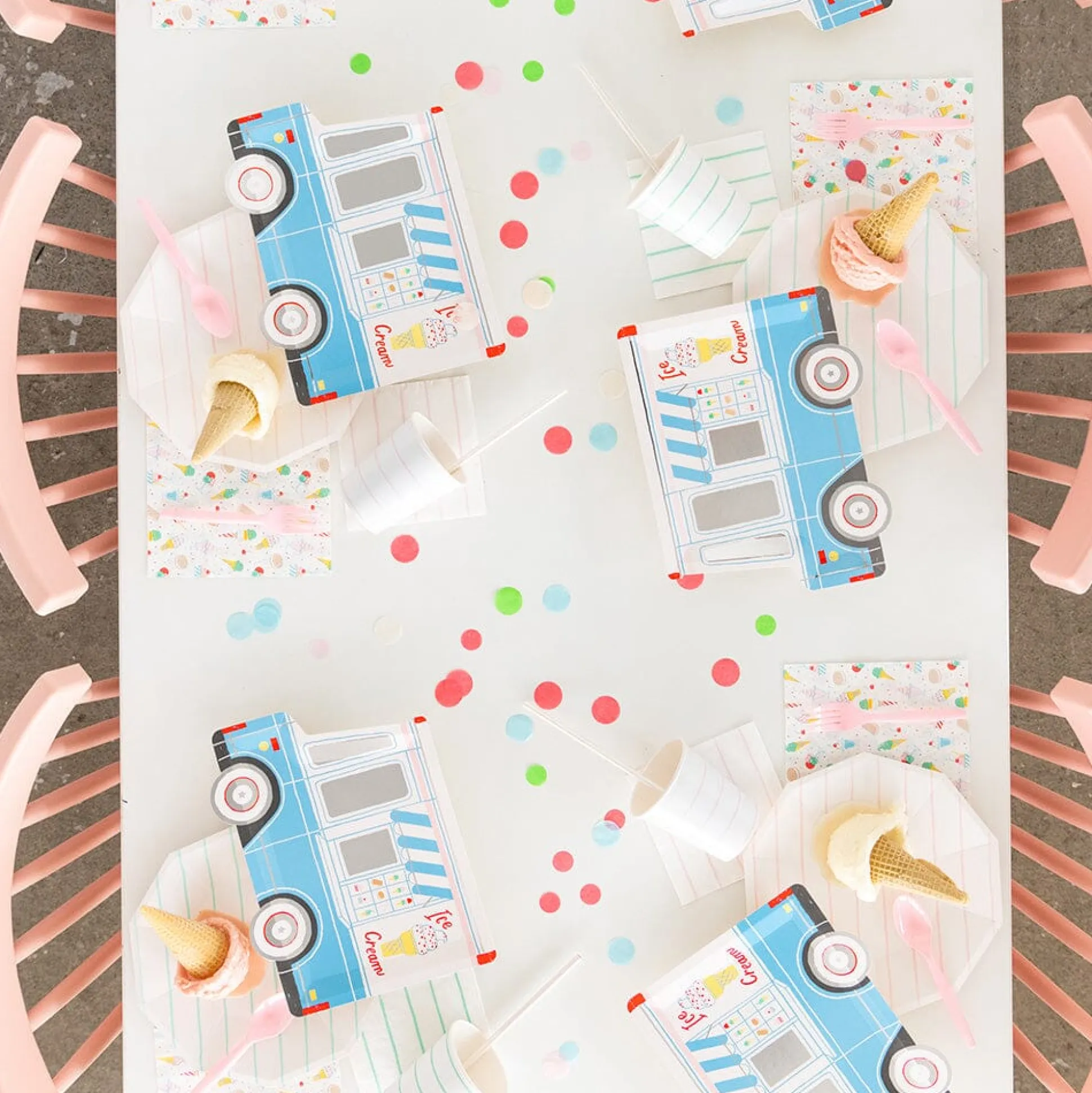 Ice Cream Truck Lunch Plates 8ct
