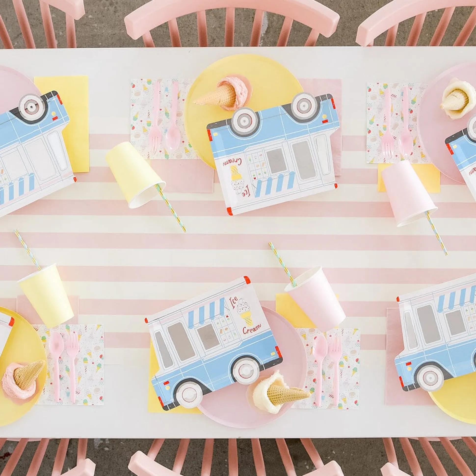 Ice Cream Truck Lunch Plates 8ct