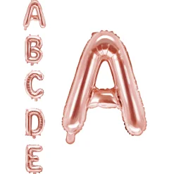 14in Air-Filled Rose Gold Letter Balloon