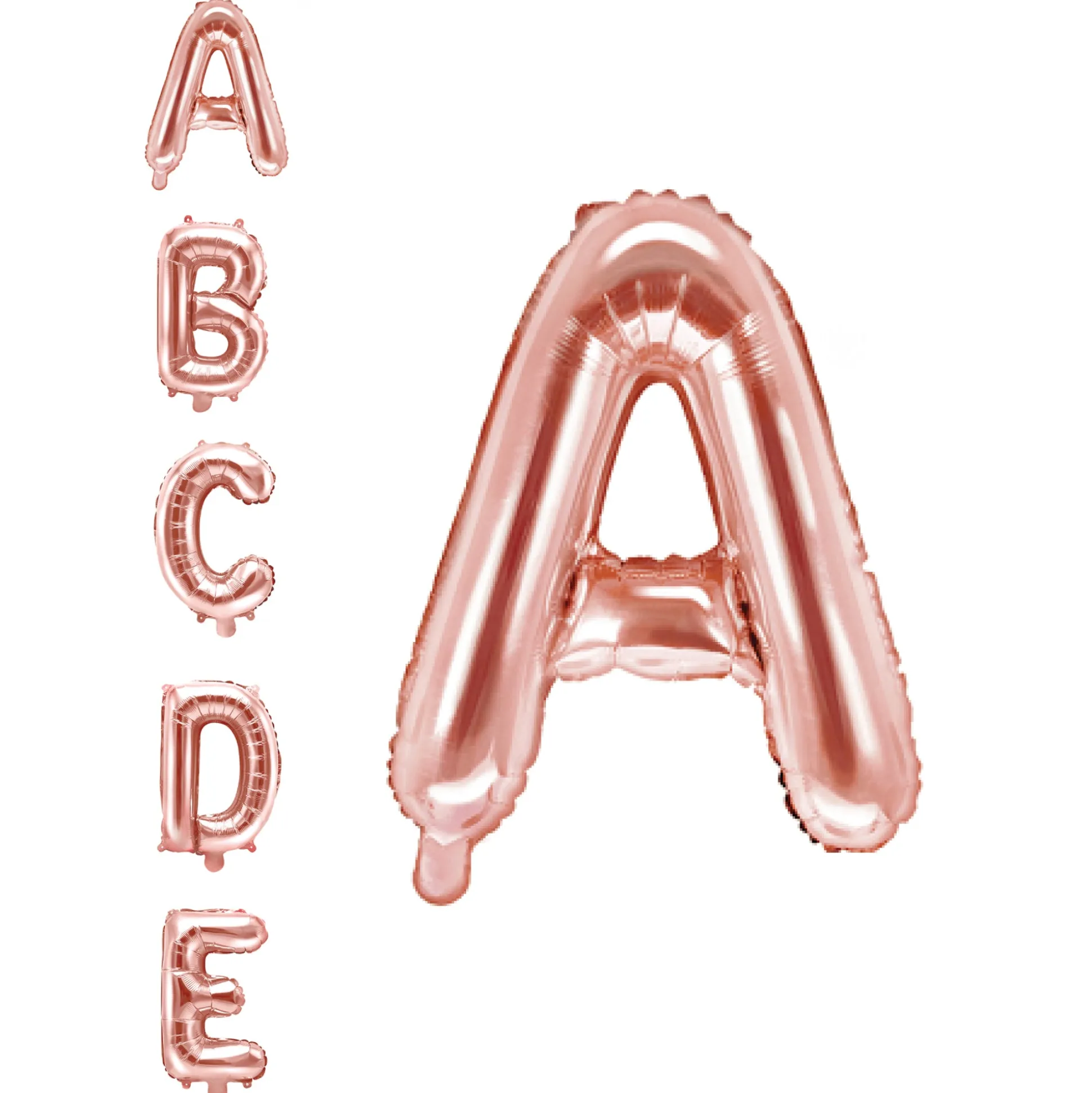 14in Air-Filled Rose Gold Letter Balloon