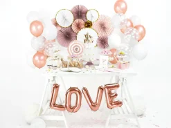 14in Air-Filled Rose Gold Letter Balloon