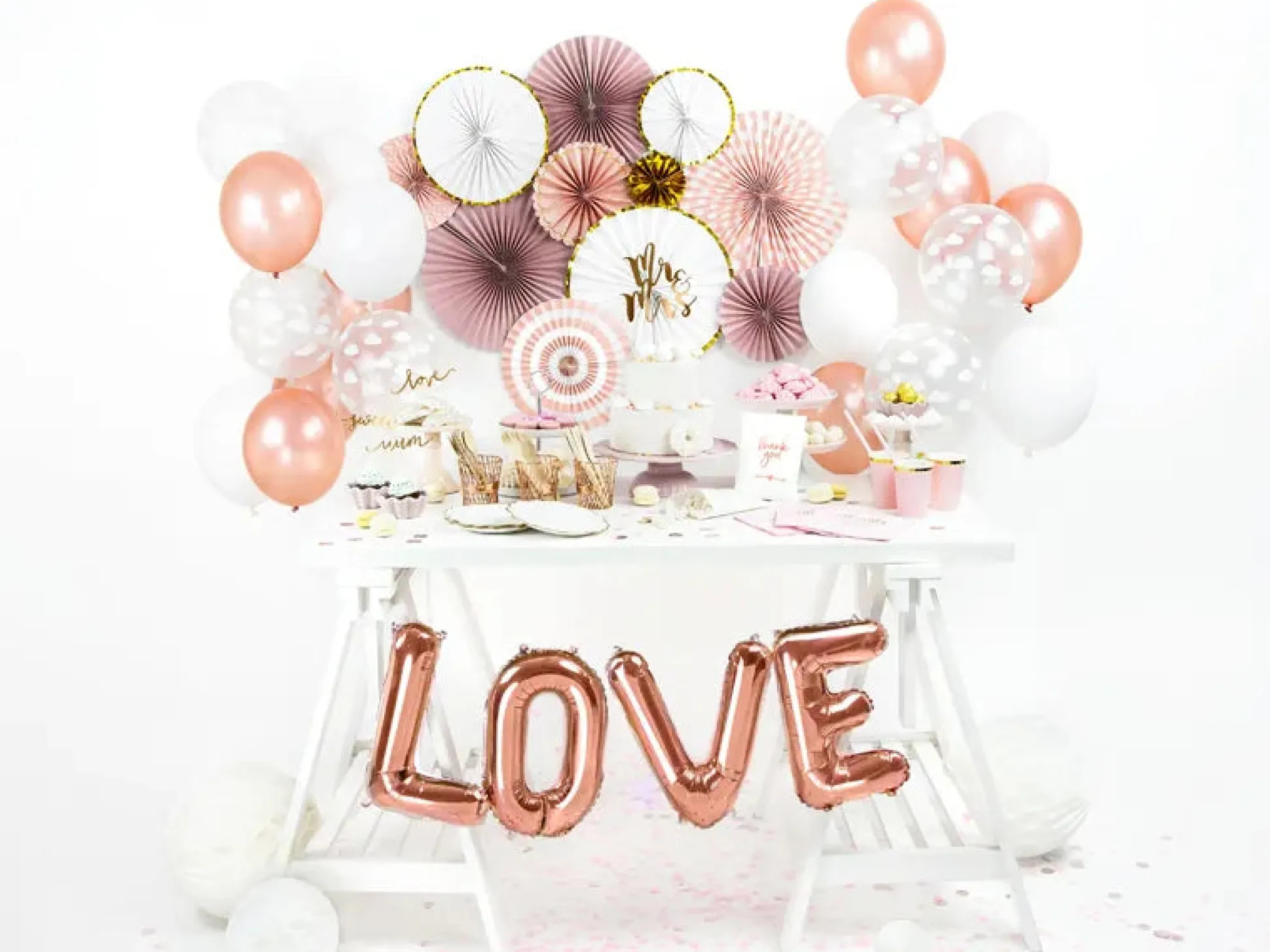 14in Air-Filled Rose Gold Letter Balloon