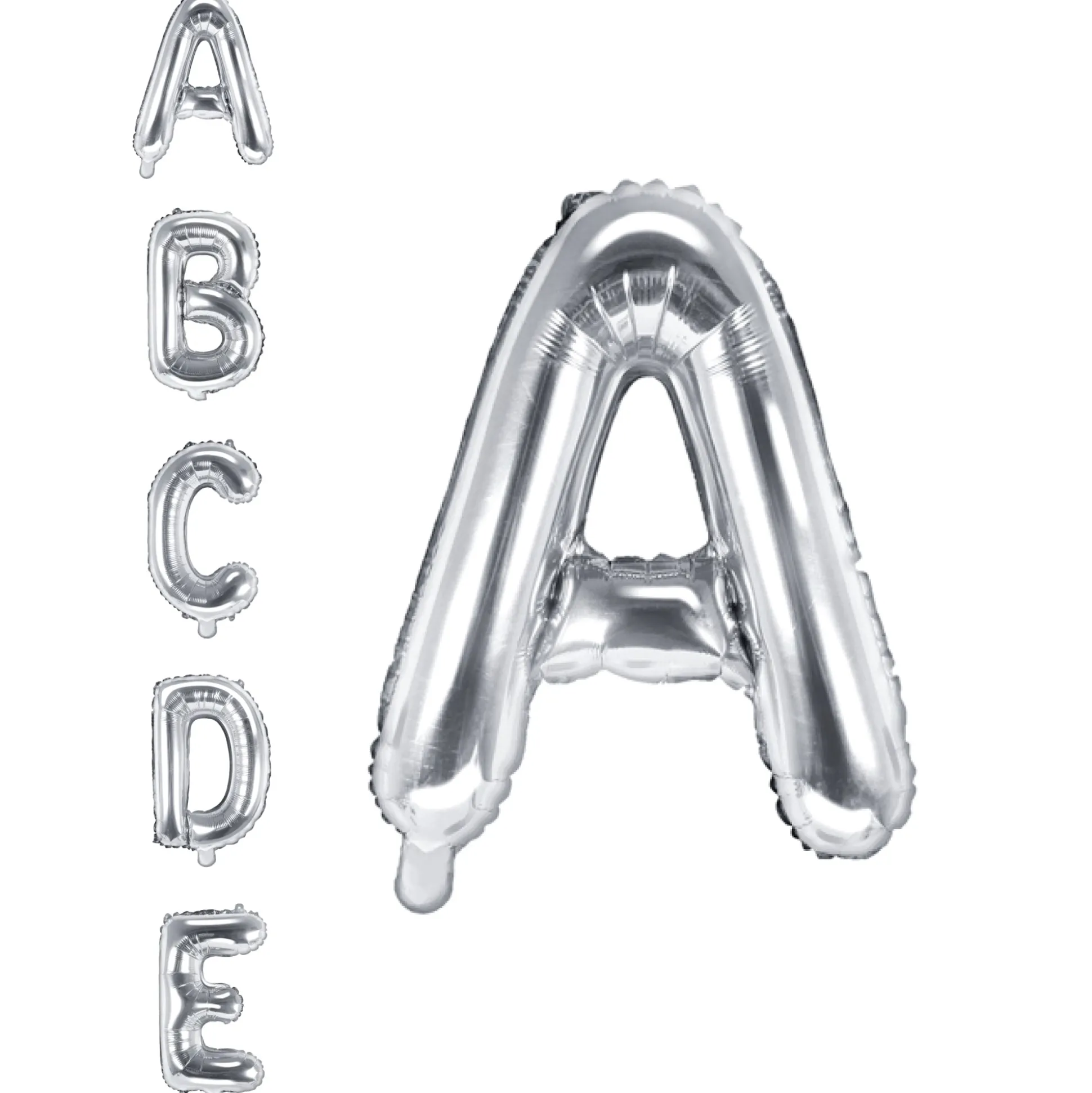 14in Air-Filled Silver Letter Balloon