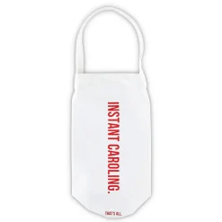 Instant Caroling Canvas Wine Bottle Bag 1ct
