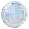 Iridescent Disco Ball Lunch Plates 8ct