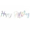 Iridescent Happy Birthday Letter Banner
