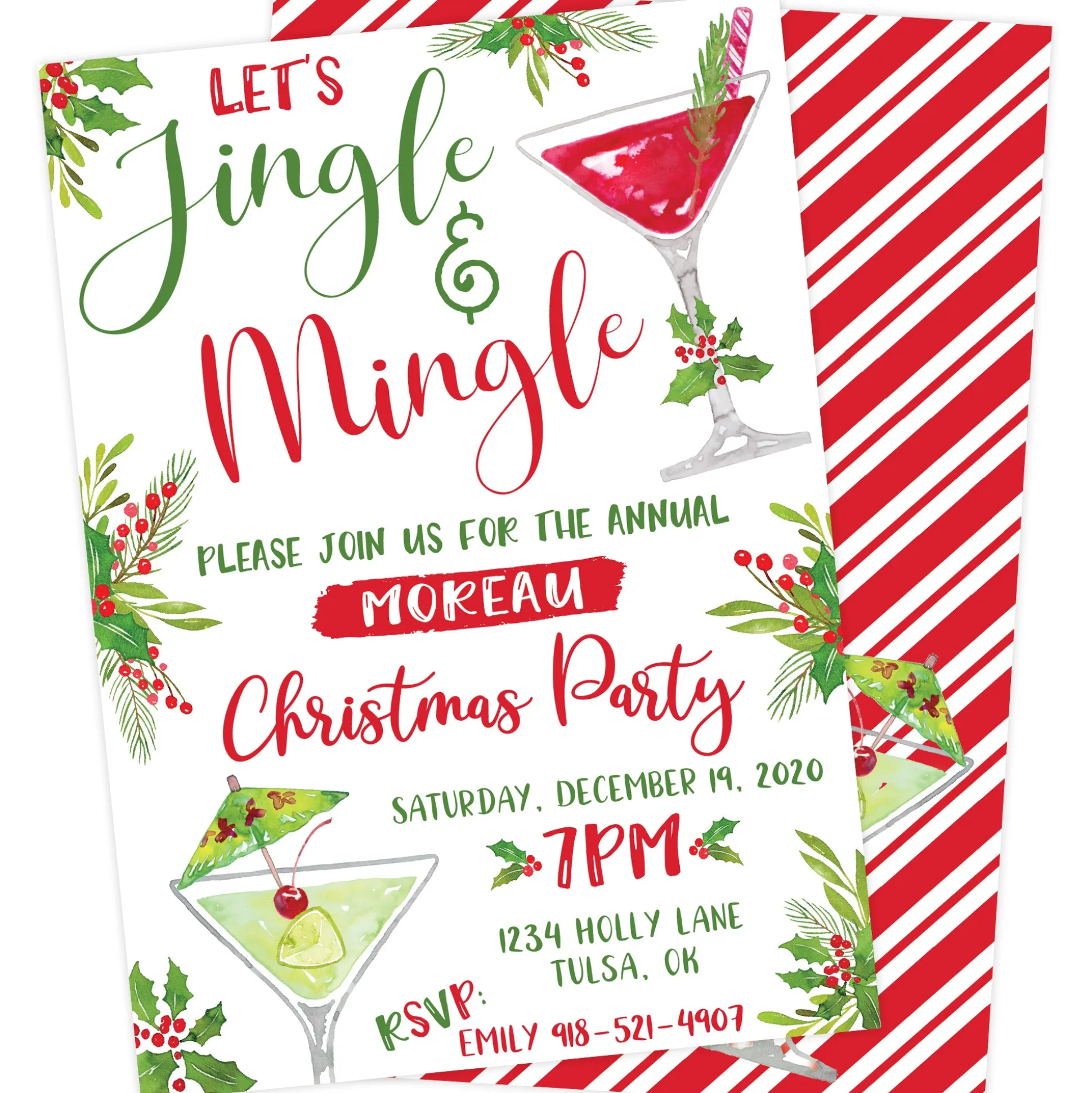 Jingle & Mingle Christmas Party Invitation
