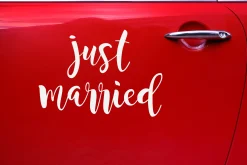 Just Married Car Sticker