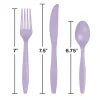 Lavender Plastic Cutlery Set for 8