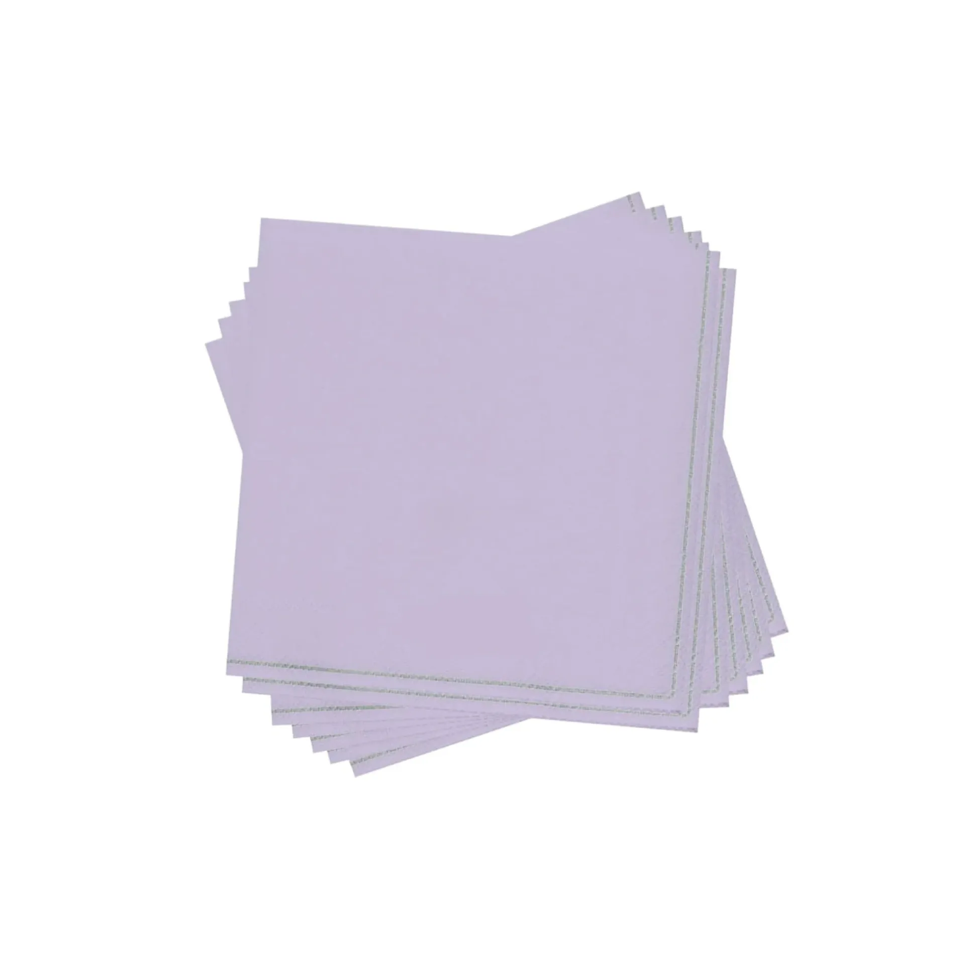 Lavender & Silver Stripe Dessert Napkins 20ct