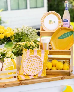 Lemon Shaped Lunch Plates 8ct
