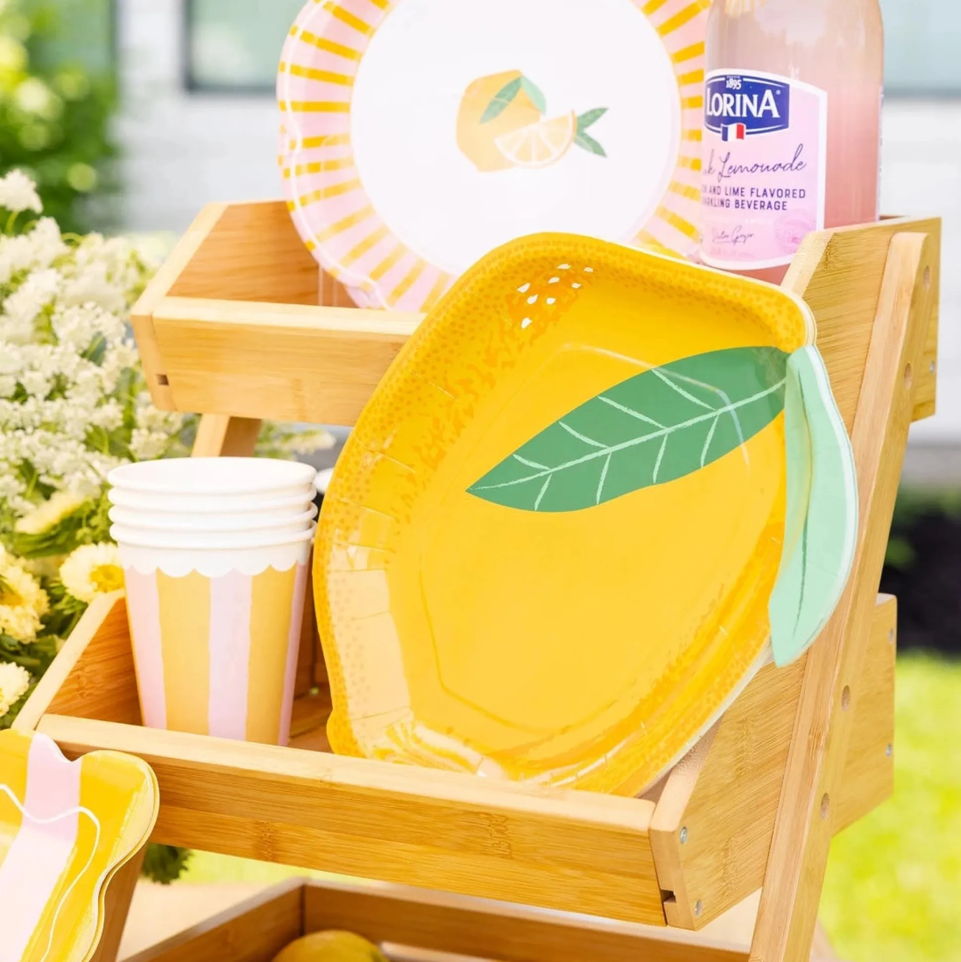 Lemon Shaped Lunch Plates 8ct