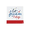Let Freedom Ring Fringe Dessert Napkins 20ct
