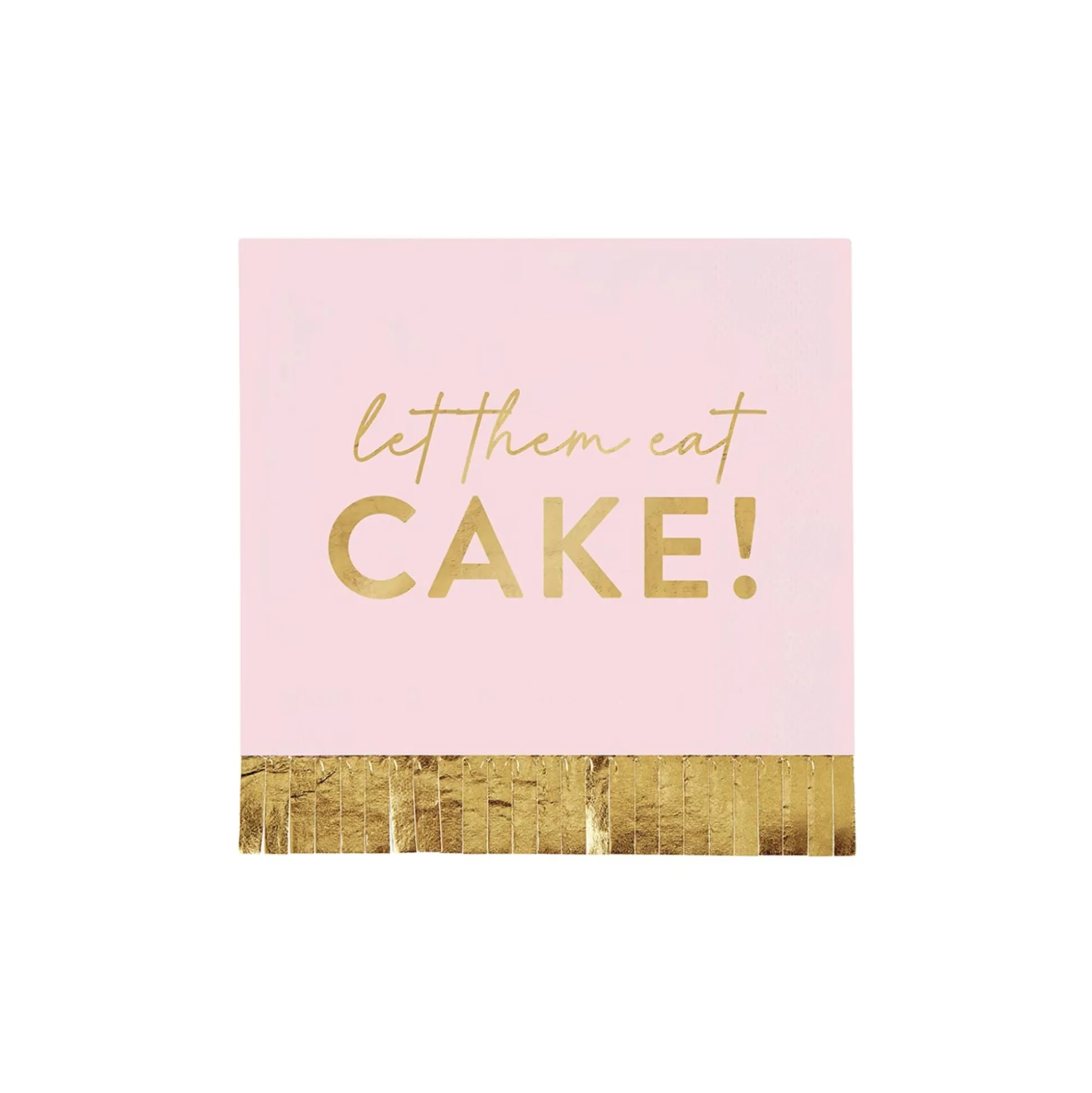 Let Them Eat Cake Fringed Dessert Napkins 20ct