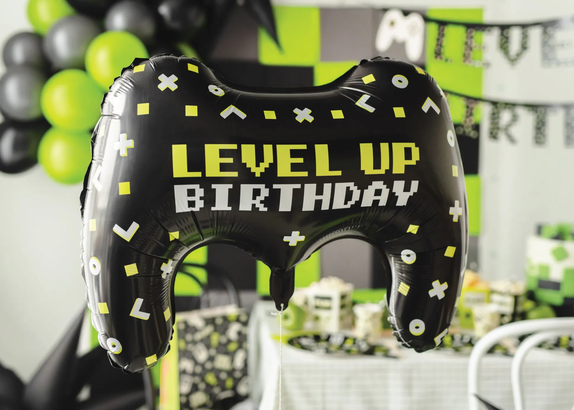 Level Up Birthday Controller Foil Balloon 25.5in