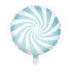 Light Blue Swirly Lollipop Foil Balloon 14in