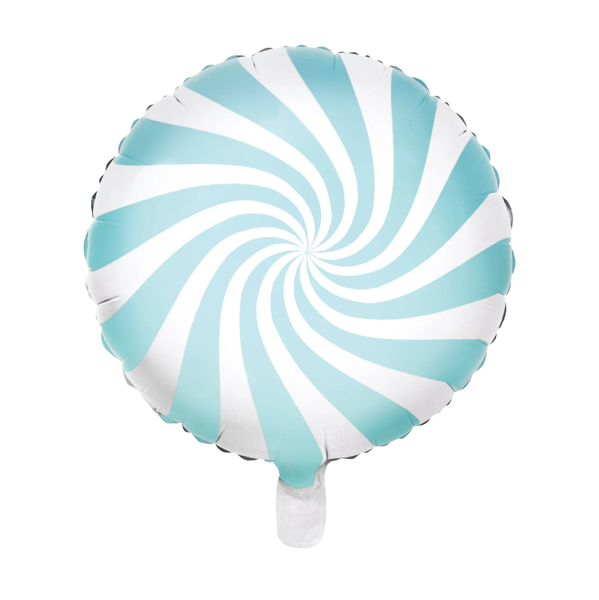 Light Blue Swirly Lollipop Foil Balloon 14in
